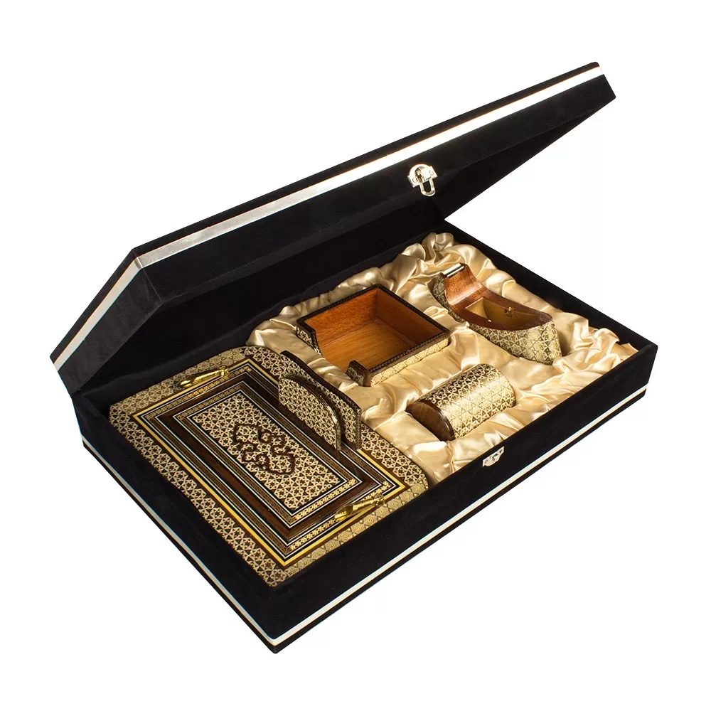 ست رومیزی اداری خاتم کاری